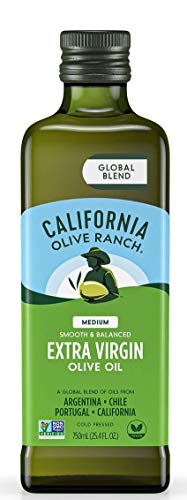 California Olive Ranch Global Blend Medium Extra Virgin Olive Oil - Cooking & Baking Cold Pressed EVOO - Non GMO, Whole30, Keto,