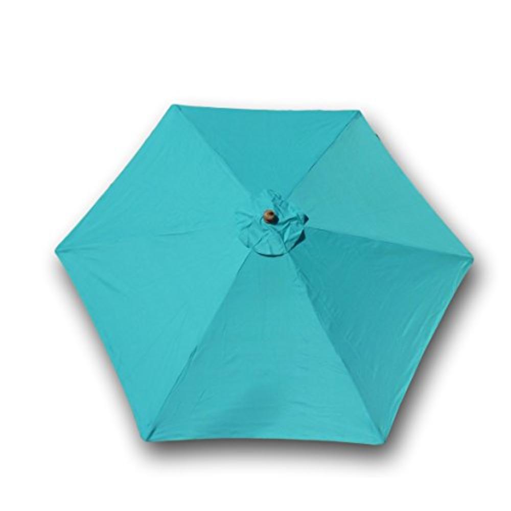Formosa Covers 9ft Umbrella Replacement Canopy 6 Ribs in Turquoise Olefin (Canopy Only)