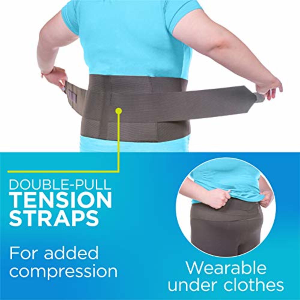 BraceAbility XXXL Plus Size Elastic & Neoprene Compression Back Brace | Lumbar, Waist and Hip Support Belt for Sciatica Nerve Pa
