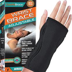 ComfyBrace Night Wrist Sleep Support Brace - Fits Both Hands - Cushioned to Help With Carpal Tunnel and Relieve and Treat Wrist Pain ,Adjus