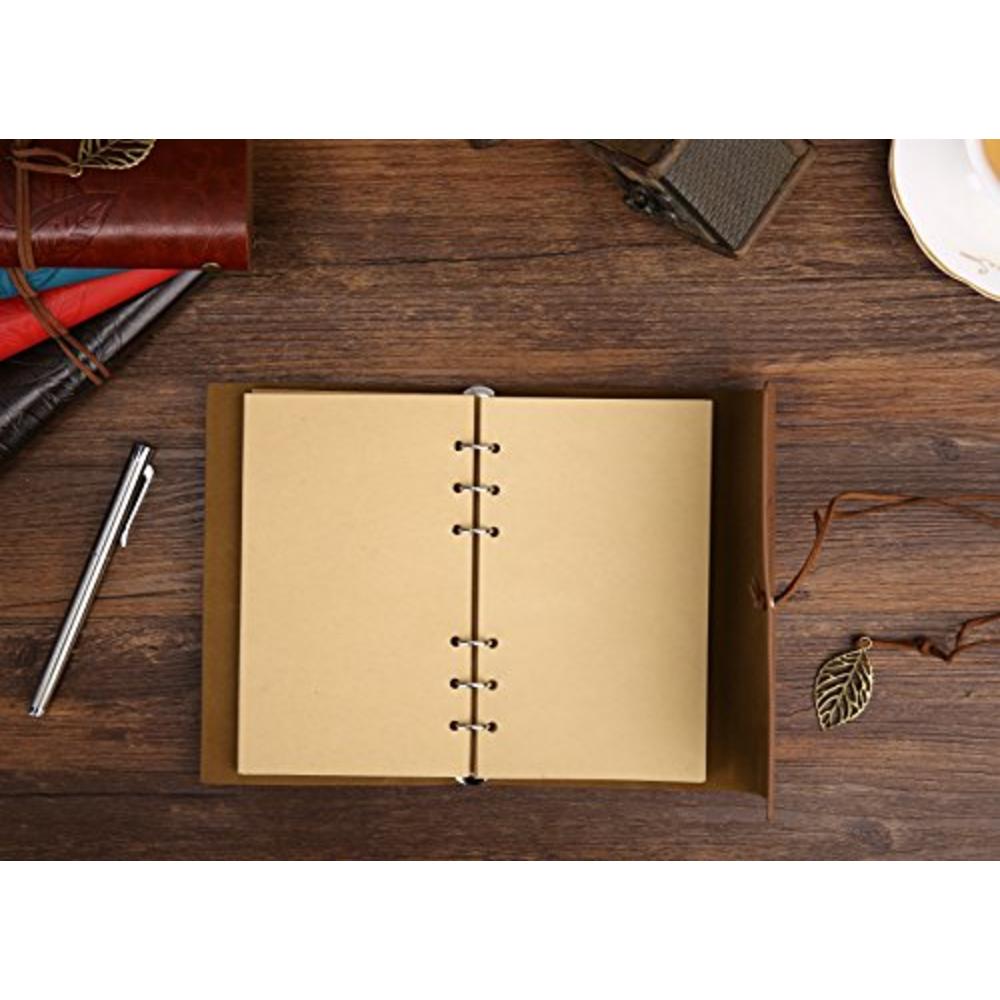 Beyong Leather Writing Journal, Refillable Travelers Notebook, Men & Women Leather Journals to Write in, Art Sketchbook, Travel 