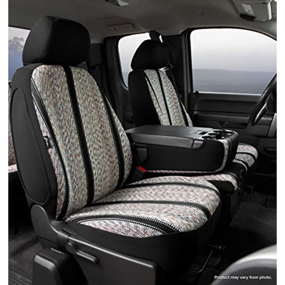 Fia TR49-40 BLACK Custom Fit Front Seat Cover Split Seat 40/20/40 - Saddle Blanket, (Black)