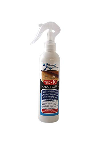 NANO Z COATING Nano Tex-10 Textile and Fabric Protector - Stain Guard Water and Snow Repellent Protect Car Upholstery. Natural Oil and Stain Pr