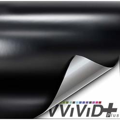VViViD+ Satin Black Premium Adhesive Vinyl Wrap Film (6ft x 5ft)