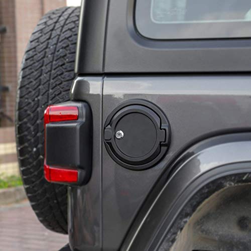 JeCar Locking Gas Cap Cover Fuel Door for 2018 2019 2020 Jeep Wrangler JL &  Unlimited