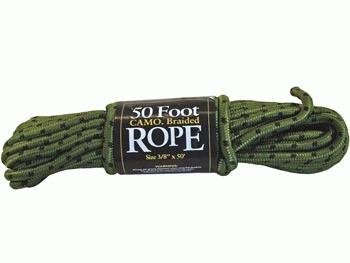 Camouflage Rope 50ft Camo Braided Utility Rope (3/8-inch Thick) (120-lb Work Load)
