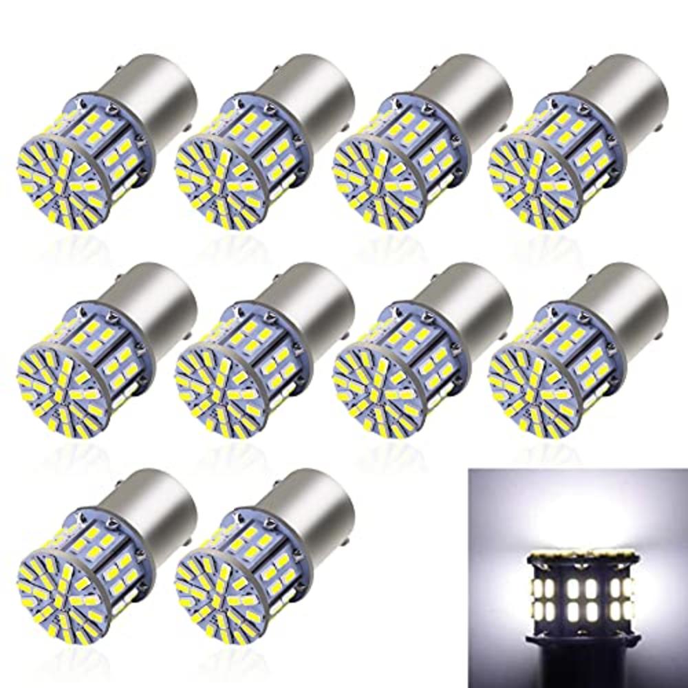 CARGO LED 10 Pcs Extremely Super Bright 1156 1141 1003 1073 BA15S 7506 50 SMD 3014 LED Replacement Light Bulbs for RV Indoor Lig