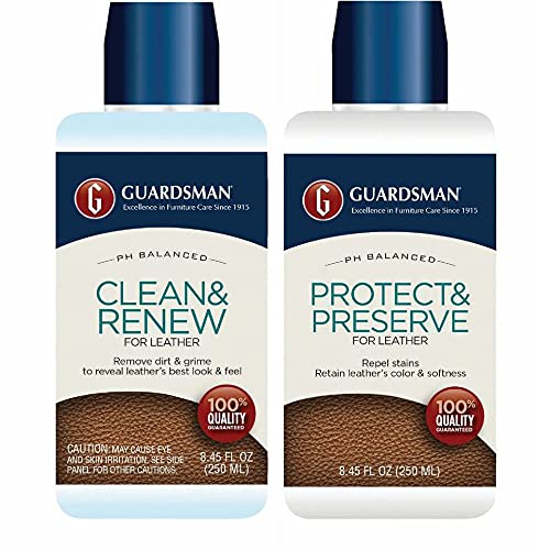 Guardsman Leather Care Bundle: Leather Cleaner and Leather Protector