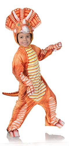 UNDERWRAPS Kids Childrens T-Rex Dinosaur Printed Jumpsuit Costume Childrens Costume, Yellow, Small