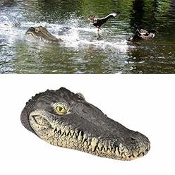 GARTENGERATE Pond Floating Alligator Head Decoy, Outdoor Pools Float Fake Gator Head Deterrent Ducks, Crocodile Head for Decorat