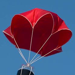 Relationshipware StratoChute 24" Red Rip-Stop Nylon Parachute for Water or Model Rocket