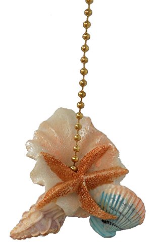 Clementine Designs Starfish Seashells Sea Shell Beach Fan Light Pull