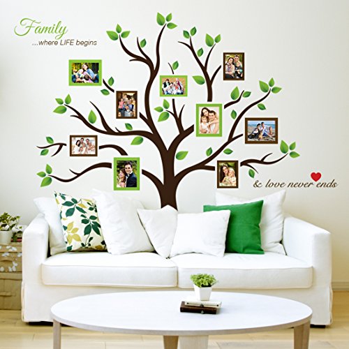 Timber Artbox Large Family Tree Photo Frames Wall Decal - The Sweetest Highlight of Your Home