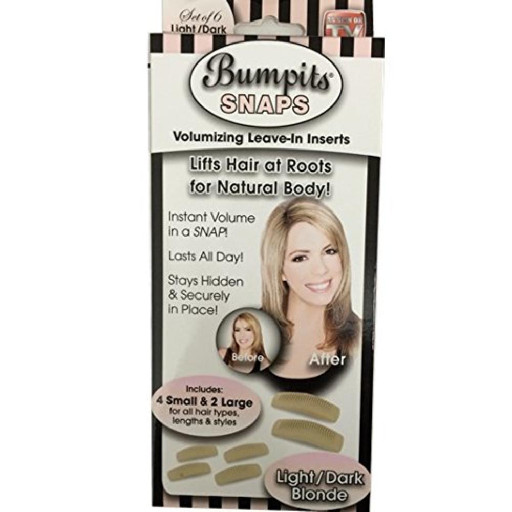 Bumpits Snaps Hair Volumizing Leave-in Inserts,Light/Dark Blonde Lifts Hair at Roots for Natural Volume