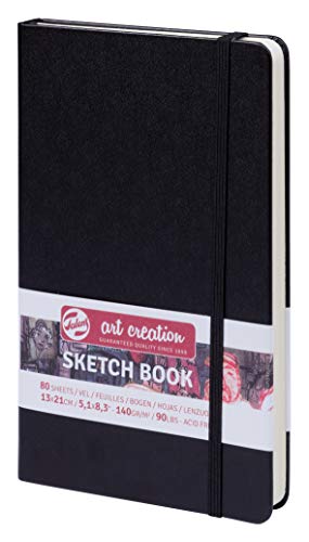 Talens Art Creation Talens Art creation Sketchbook Black 21x29,7 cm, 140  grams
