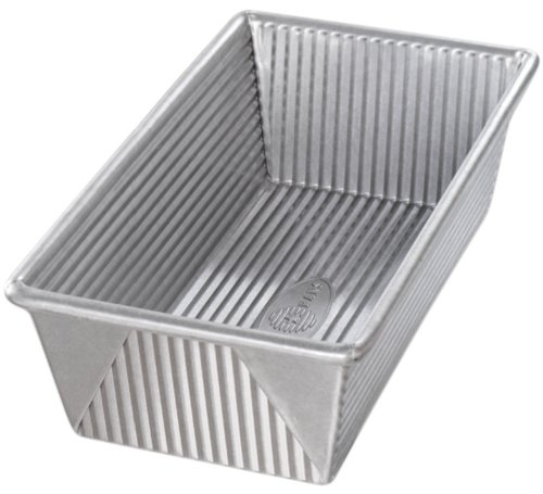 USA Pan Bakeware Aluminized Steel Loaf Pan, 1.25 Pound, Silver