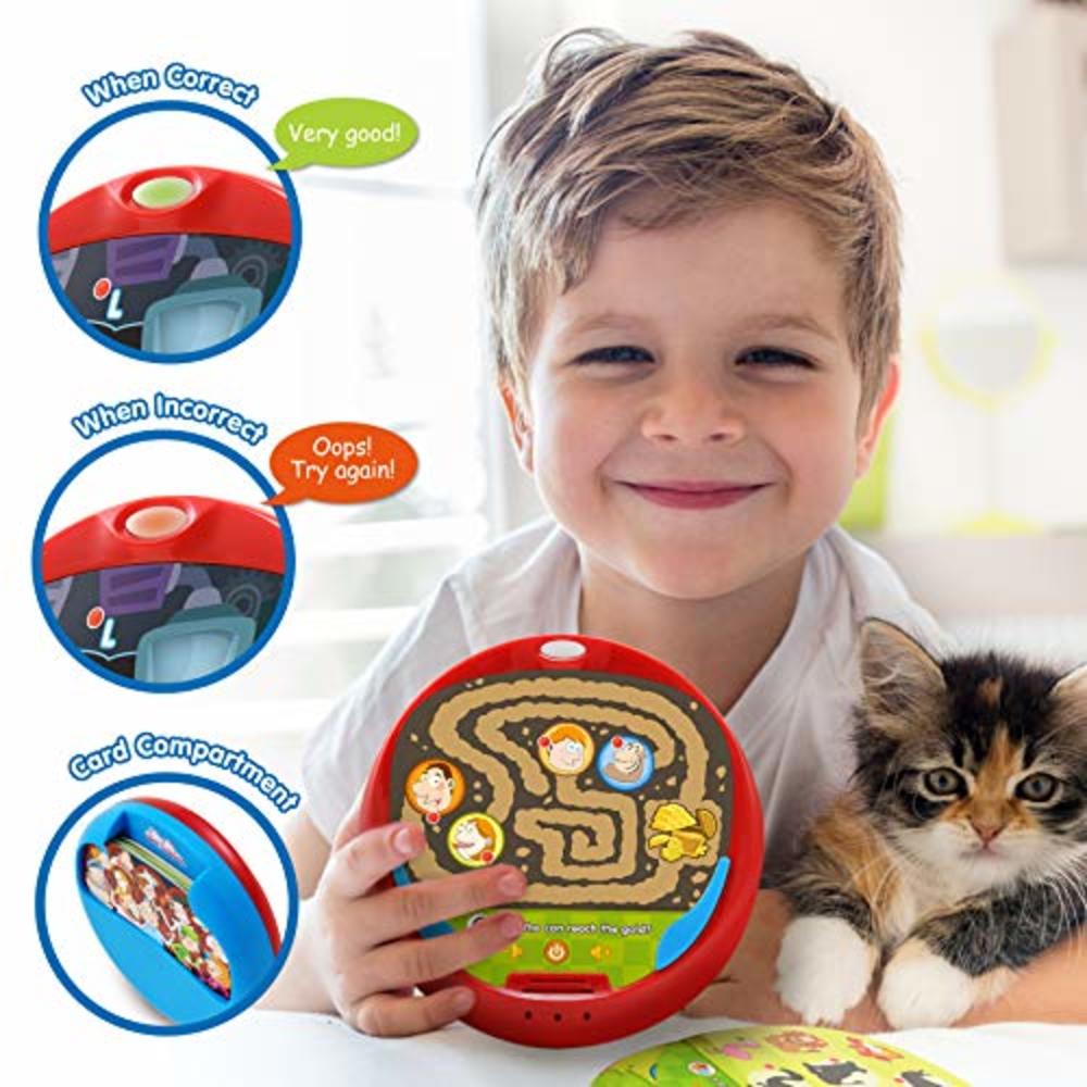 BEST LEARNING EduQuiz Basic Set I - Interactive Self Learning Educational Matching Toy for Kids Boys & Girls 3 4 5 6 Years Old