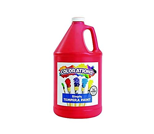 colorations Tempera Paint, gallon Size, Red, Non Toxic, Vibrant, Bold, Kids Paint, craft, Hobby, Fun, Art Supplies (Item # gSTRE