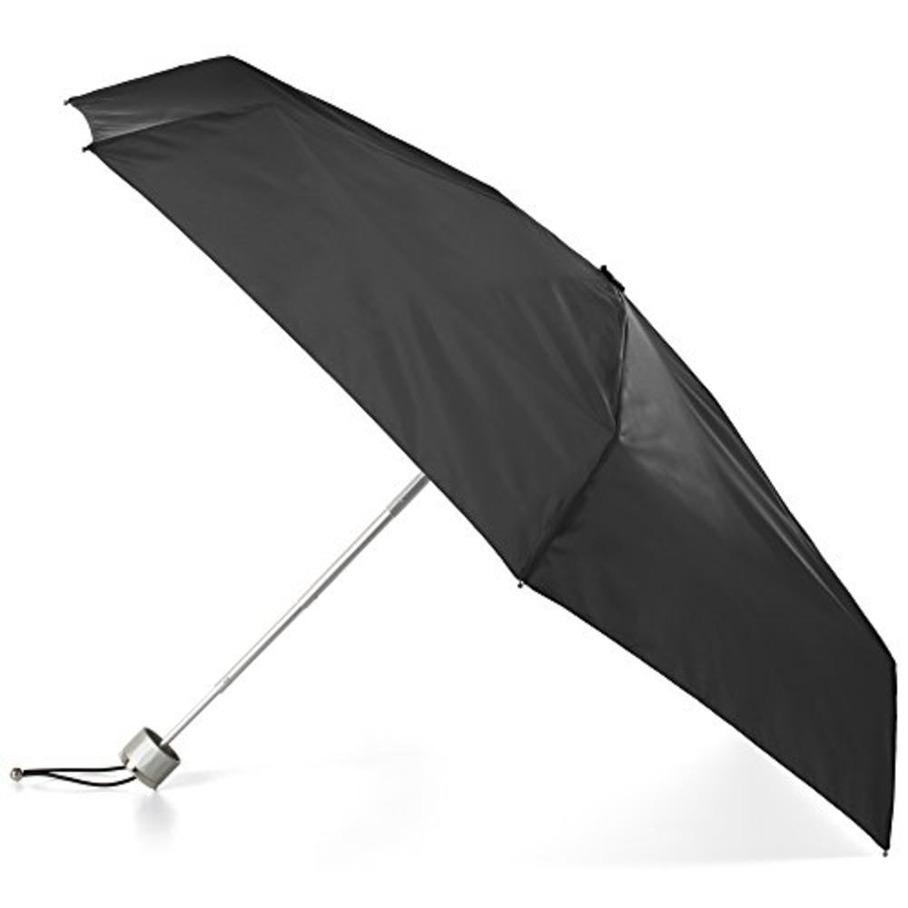 totes Compact Water-Resistant Travel Foldable Umbrella, One Size, Black