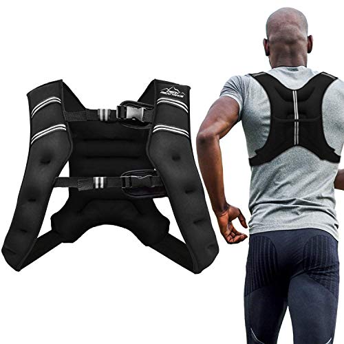 Aduro Sport Weighted Vest Workout Equipment, 4lbs/6lbs/12lbs/20lbs/25lbs Body Weight Vest for Men, Women, Kids (20 Pounds (9.07