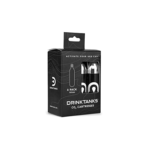 DrinkTanks cO2 cartridges, Food grade, Non-Lubricated cO2 (Dispensing) Accessories for cocktail, Seltzer, Kombucha, craft Beer g