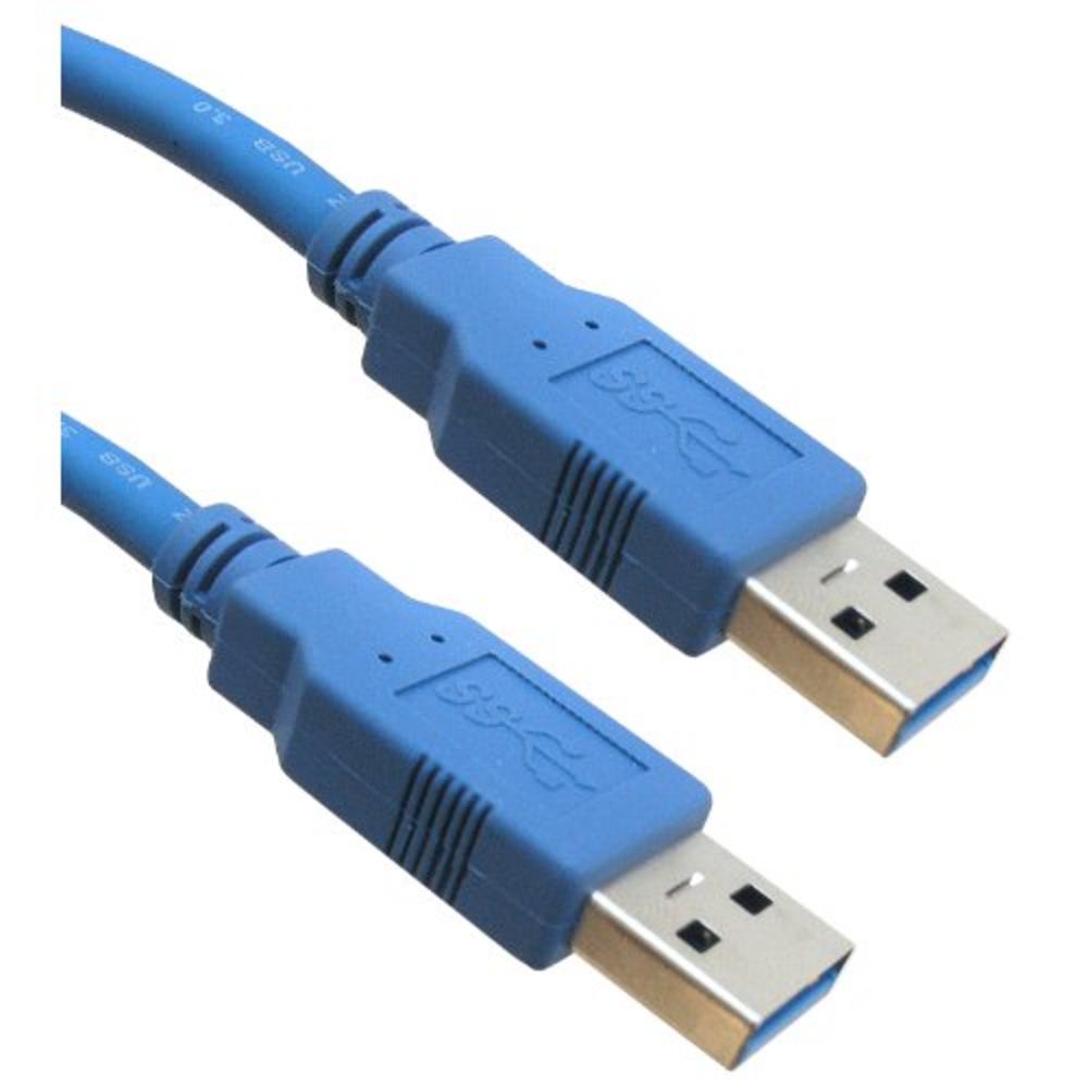 CableWholesale 6 feet USB 3.0 Cable, Blue, Type A Male/Type A Male Plug, A Male/Male Super Speed USB Cable, Data Transfer Cable USB 3, Type A M