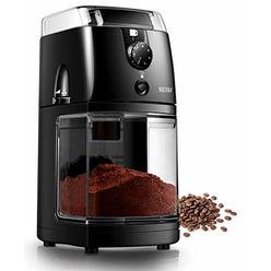 secura 903b-2yn automatic electric burr coffee grinder mill 2 year warranty, 12 cups, black
