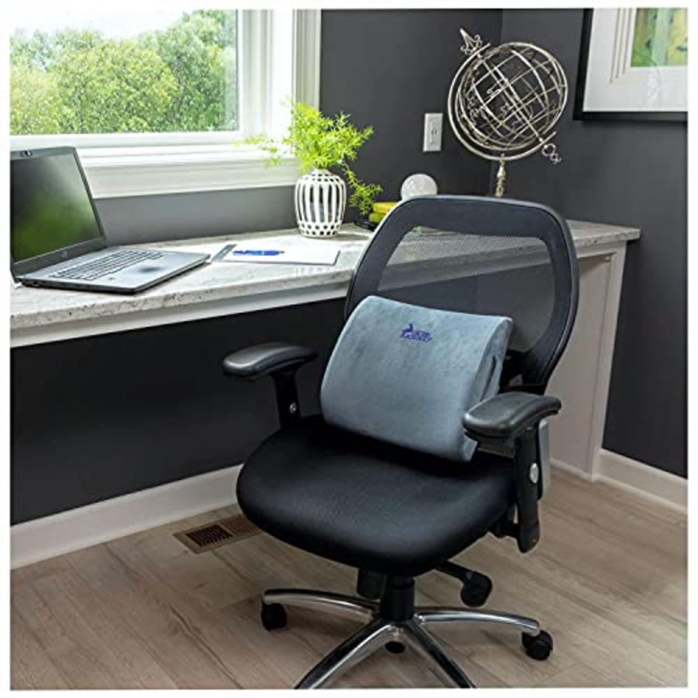 Desk Jockey Lumbar Support Pillow for Chair – Adjustable Memory