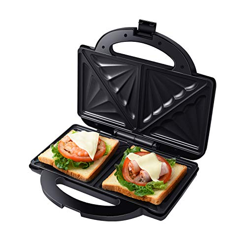 Auertech Sandwich Maker, Toaster and Electric Panini Maker Omelette Grilled Cheese Machine with Extra-Large Non-Stick Plates, In