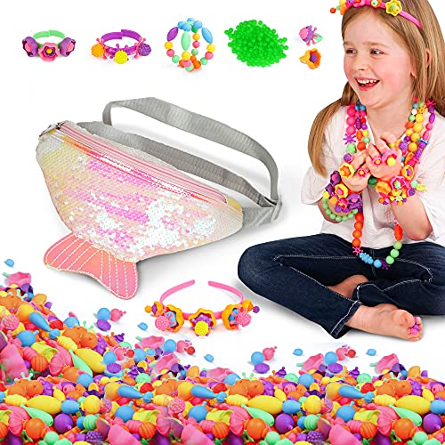 Axel Adventures Pop Beads Jewelery Making Kits for girls, colorful Jewelry  crafts Toy for Kids Age 4-8, Necklace, Ring, Bracelet
