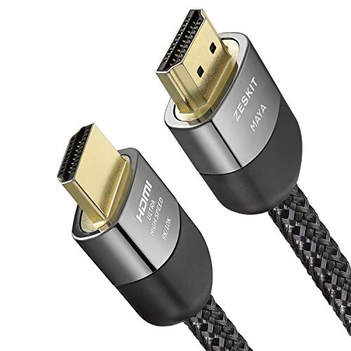 Zeskit Maya 8K 48Gbps Certified Ultra High Speed HDMI Cable 6.5ft, 4K120 8K60 144Hz eARC HDR HDCP 2.2 2.3 Compatible with Dolby 