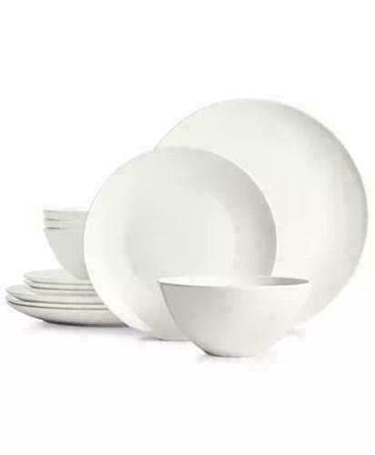 Hotel Collection White Dinnerware, Bone China Coupe 12-Pc. Set, Service for 4