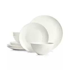 Hotel Collection White Dinnerware, Bone China Coupe 12-Pc. Set, Service for 4