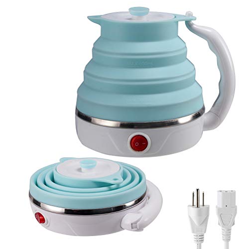 T-magitic BYSH-700 Travel Foldable Electric Kettle, Collapsible Electric  Kettle Food Grade Silicone Small Electric Kettle Boiling water,Dual Voltag