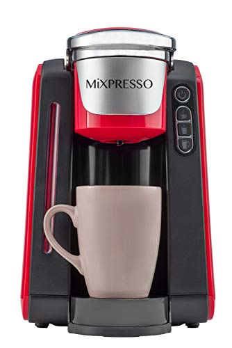 Mixpresso - Single Cup Coffee Maker | Compatible With 1.0 & 2.0 Single Cup Pods | Removable 45oz Water Tank | Quick Brewing with