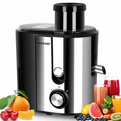herrchef juicer, 600w juicer machines with 3'' wide mouth for vegetable and fruit, stainless steel centrifugal juice extracto