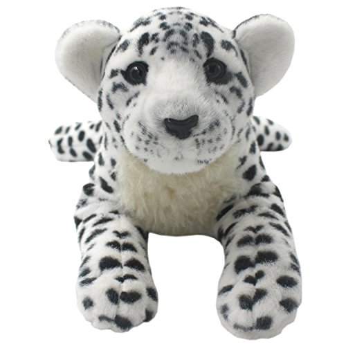 tagln TAGLN Realistic Plush Stuffed Animals Toys Cheetah Tiger Panther Lion  Pillows (White Leopard, 24 Inch)