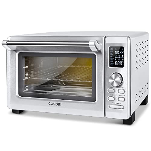 cOSORI Toaster Oven combo, 11-in-1 convection oven countertop, Rotisserie & Dehydrator, 12 inch pizza, 52 Recipes & 6 Accessorie