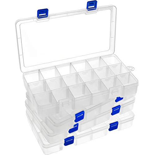 daruite DARUITE Plastic Organizer Box with Dividers, (18 grids