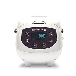 Reishunger Digital Mini Rice cooker and Steamer, White, Keep Warm Function & Timer - 35 cups - Small Rice cooker and Multi cooke