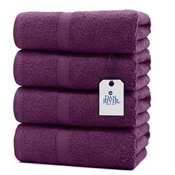 DAN RIVER 100% Cotton Bath Towel Set Pack of 4| Soft Large Bath Towel| Highly Absorbent| Daily Usage Bath Towel| Ideal for Pool