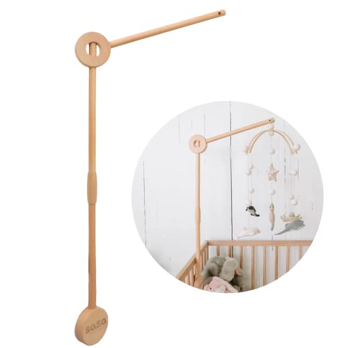 Geslaagd Lagere school ruimte Sasa Baby and Toddle Sasa Wooden Crib Mobile Arm - Baby Mobile Holder for  Crib (100% Beech Wood, 30 inch) with Strong Hold Anti Slip Attachment Clamp