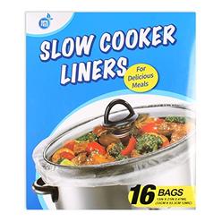 Newcos 16 Bags Slow Cooker Liners, Disposable Multi Use Cooking Bags,Large Size Fit 3Qt To 8Qt, Plastic Bags For Slow Cooker, Pa