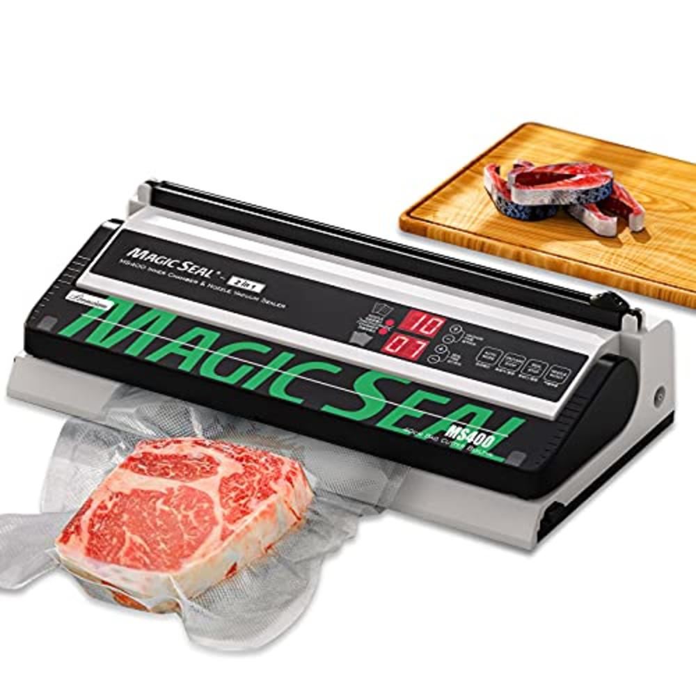 Magic Seal 16\'\' 2-in-1 Double Pump Vacuum Sealer Machine MS400, Compatible with Flat Bags of Commercial Chamber Sealers and Em