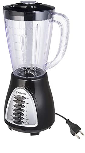 Westinghouse 220 Volts Blender WKBE1008BA -1.5L -10 Speed - Pulse Rotation - Stainless Steel Blade With Glass Jar 220-240 Volts