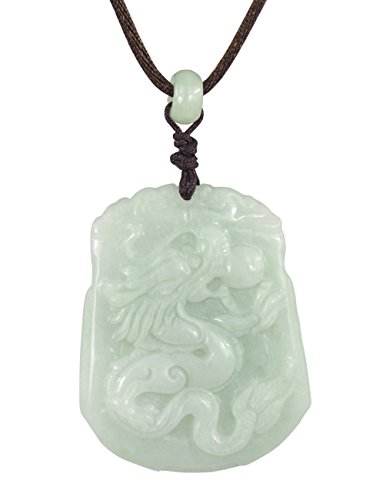 Dahlia Dragon Jade Pendant Necklace Genuine Certified Grade A Jadeite, 12" to 24" Cord