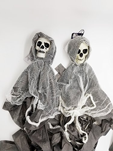4square4life Grey Hanging Ghoul Halloween Decorations