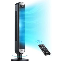 Dreo Tower Fan for Bedroom, 90A Oscillating Fan, 42 Inch Bladeless Floor Fan, Quiet cooling Fan with Remote, LED Display, 6 Spee