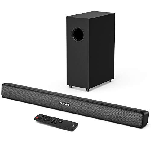 alkove klatre bomuld RIOWOIS Sound Bars for TV with Subwoofer Deep Bass Soundbar 21 cH Home  Audio Surround Sound Speaker System with Wireless Bluetooth 50 fo