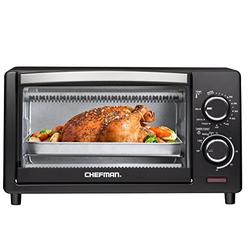 Chefman 4 Slice Countertop Toaster Oven W/ Variable Temperature Control And 30 Minute Timer; Cooking Functions To Bake, Broil, T
